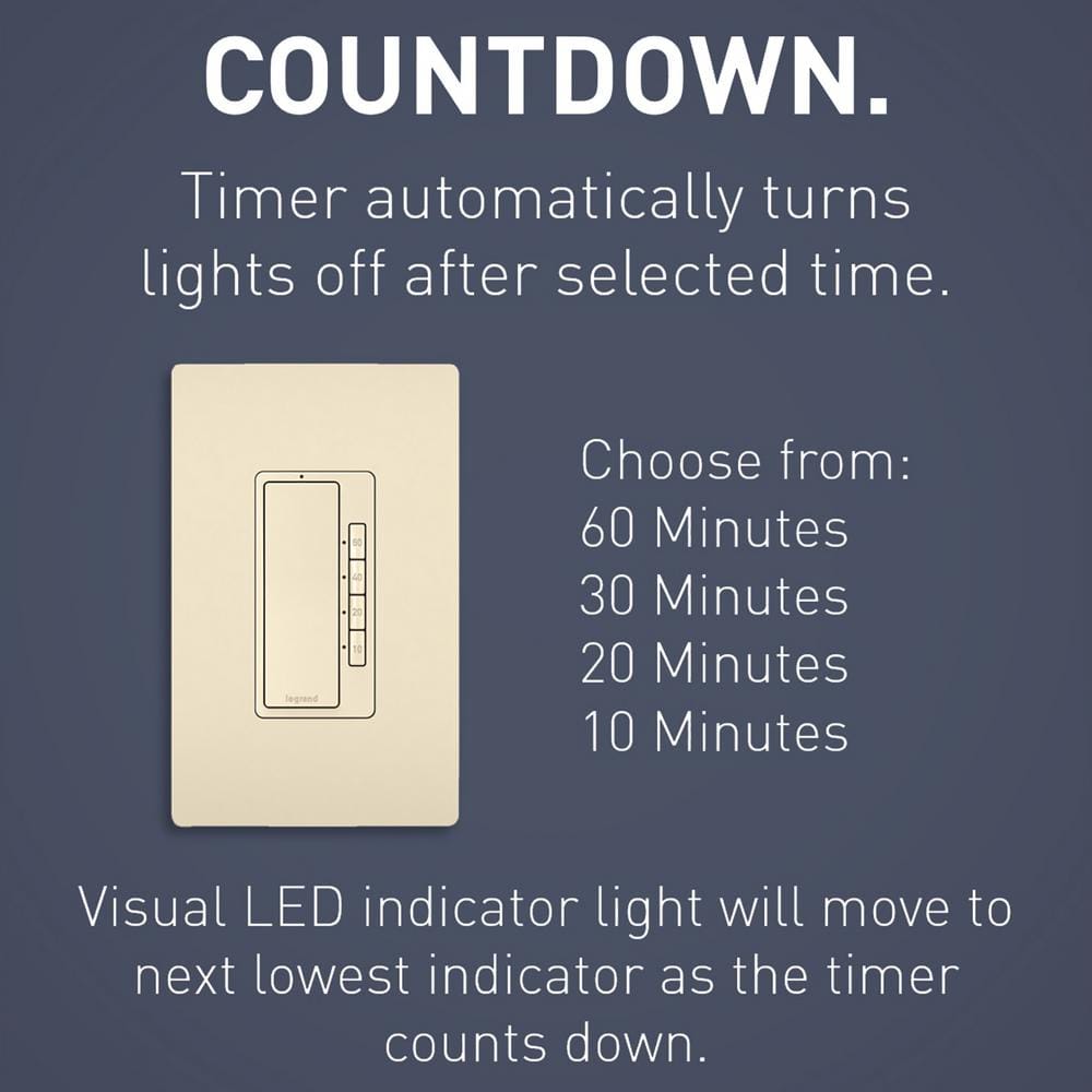 Light Almond Thermoplastic 4-Button Digital Countdown Timer