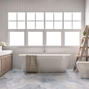 Aura Blue 24 in. x 48 in. Polished Porcelain Floor and Wall Tile (16 sq. ft./Case)