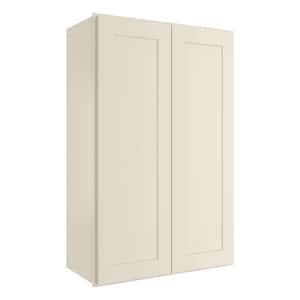 36-in W X 12-in D X 30-in H in Shaker Antique White Plywood Ready to Assemble Wall Kitchen Cabinet