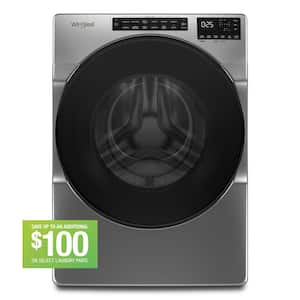 4.5 cu. ft. Front Load Washer with Steam, Quick Wash Cycle and Vibration Control Technology in Chrome Shadow