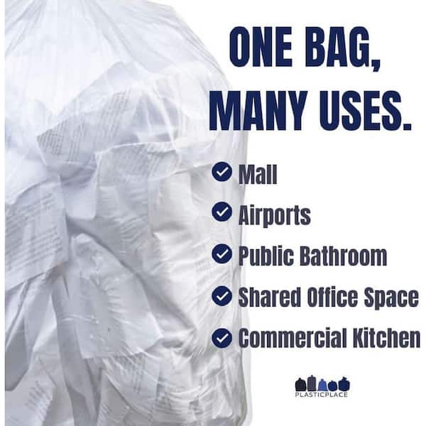Plasticplace 20-30 Gal. Clear High-Density Trash Bags (Case of 500) W25HDC1  - The Home Depot
