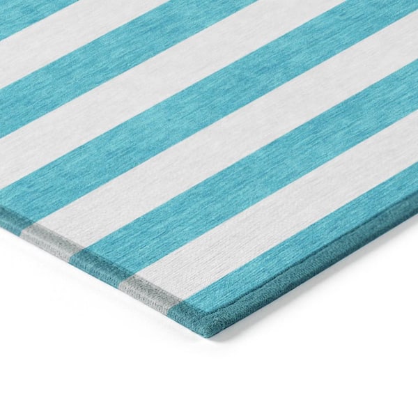 Chantille ACN528 Teal 5 ft. x 7 ft. 6 in. Machine Washable Indoor/Outdoor Geometric Area Rug
