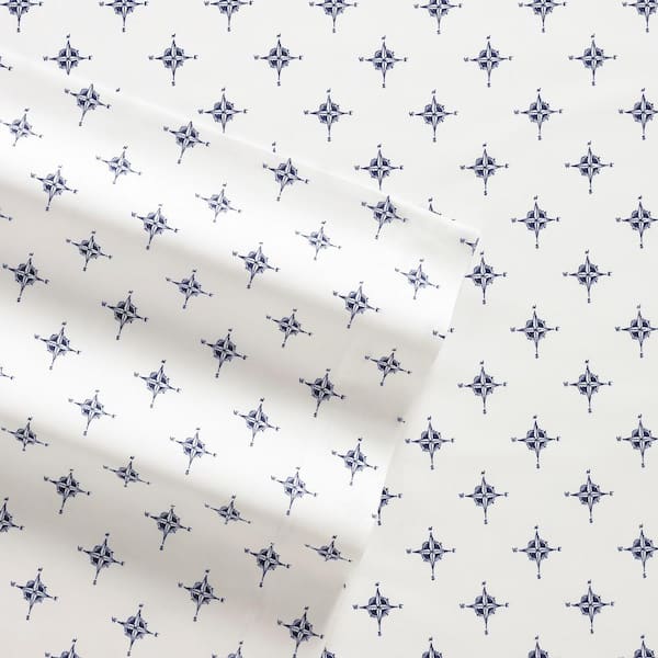 Percale Printed Graphic 200-Thread Count Cotton Sheet Set