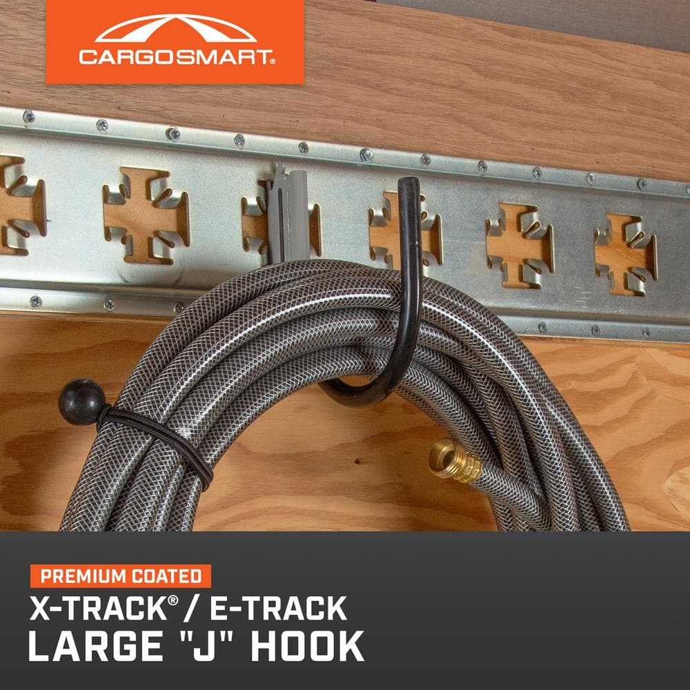 Gray and Black Powder Coated Large Steel J Hook