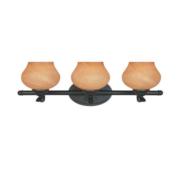 Designers Fountain Cairo Collection 3-Light Burnished Bronze Wall Vanity