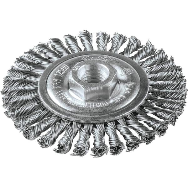 4 in. x 5/8 in.-11 Stainless Stringer Bead Twist Wire Wheel