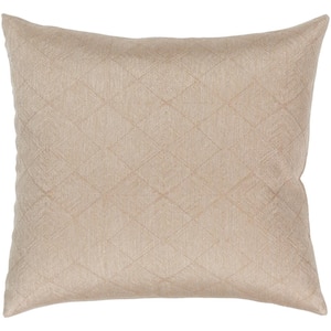 Tethys Tan 22 in. x 22 in. Square Pillow Cover