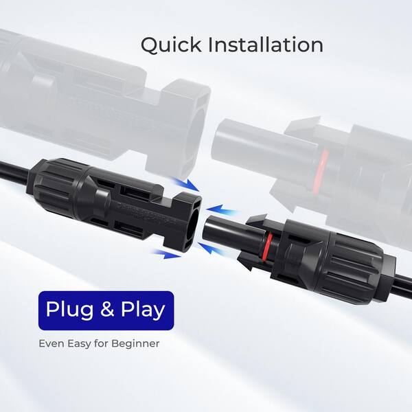 MC4 Y Branch Solar Cable Connector Kit – 1 To 2/4 Parallel Adapter For 12V Solar Panels