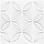 Art3d PVC 3D Wall Panel Interlocked Circles in Matt White Cover 32 Sq.ft,  for Interior Ceiling and Wall Decor for Residential or Commerical