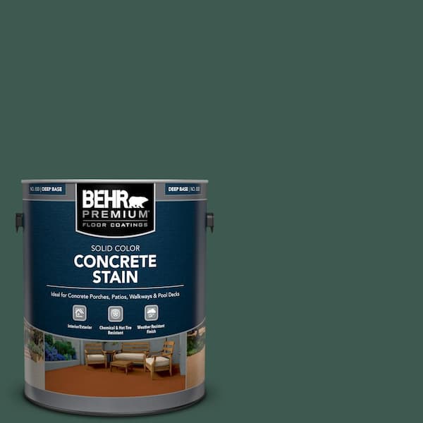 BEHR PREMIUM 1 gal. #PFC-45 Patio Green Solid Color Flat Interior/Exterior Concrete Stain