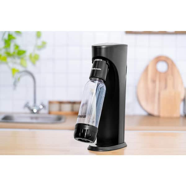 DrinkMate Matte Black Sparkling Water and Soda Maker Machine with