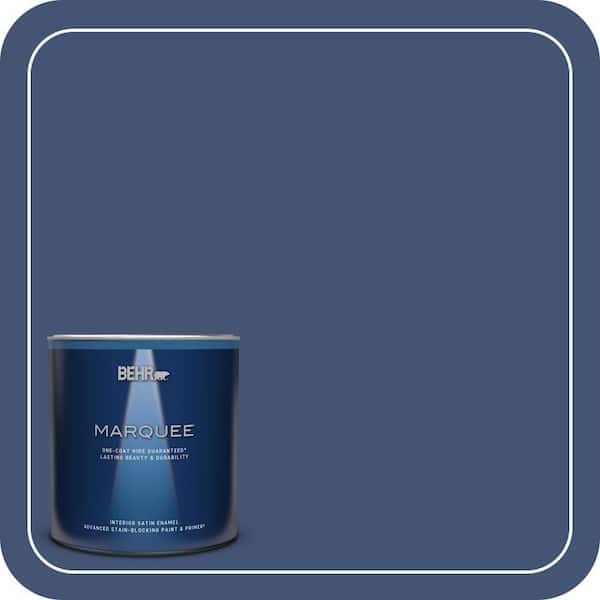 BEHR MARQUEE 1 qt. Home Decorators Collection #HDC-CL-26 Champlain Blue Satin Enamel Interior Paint & Primer