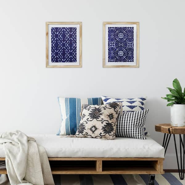 Stratton Home Decor Framed Blue Geometric Motif Wall Art With Glass S33542 - Home Decor Framed Pictures Stratton Home Decor Framed Blue Geometric Motif Wall Art With Glass S33542 - Home Decor Framed Pictures