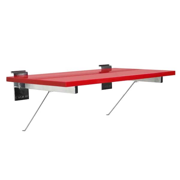 Evolia 24 in. Melamine Shelf and Supports in Red
