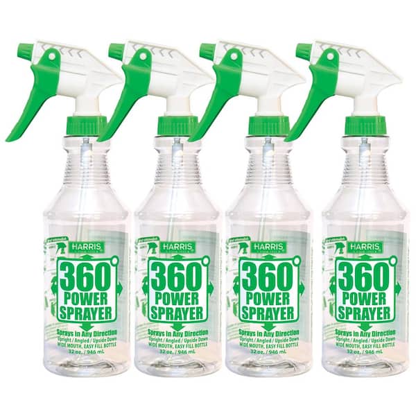Clear Glass Refillable Spray Bottle with 360 upside down sprayer - 16 oz