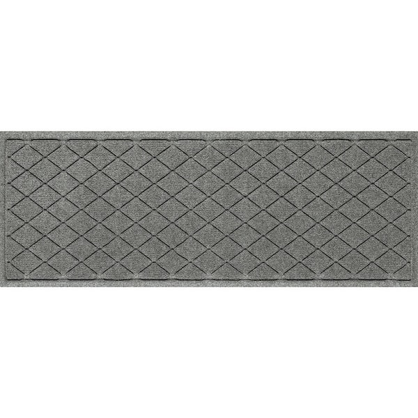 Waterhog Argyle Medium Gray 22 in. x 60 in. PET Polyester Indoor Outdoor Runner Door Mat