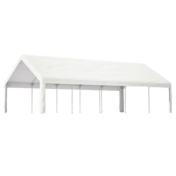 20 ft. x 32 ft. White Party Tent Outdoor for Parties Carport