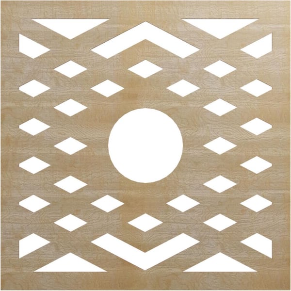 32 in. x 20.5 in. x 0.375 in. Wood Medallion Moulding