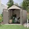Suncast Vista 7 ft. W x 7 ft. D Plastic Resin Storage Shed with Floor (50 sq. ft.) in Colonnade (Beige) BMS7705