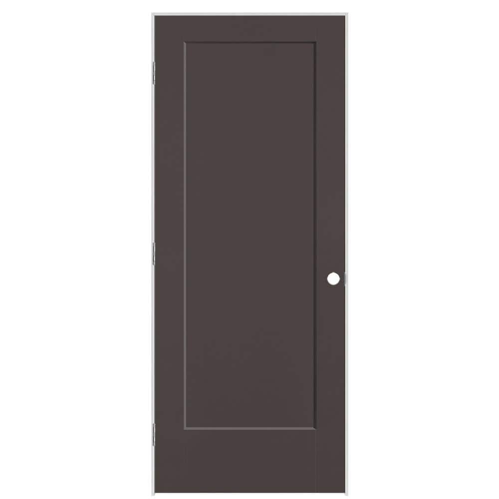 32 in. x 80 in. 1-Panel Lincoln Park Right-Hand Hollow Core Willow Wood Molded Composite Single Prehung Interior Door