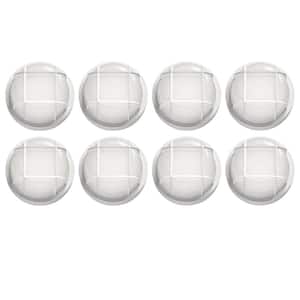 Nautical Round White LED Outdoor Bulkhead Light Frost Glass Lens Corrosion Weather Resistant Non-Metallic Base (8-Pack)