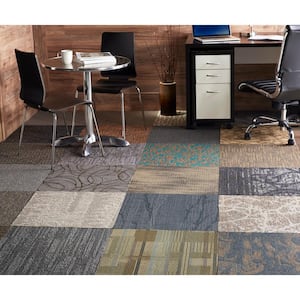 Versatile Assorted Residential/Commercial 24 in. x 24 Peel and Stick Carpet Tile (10 Tiles/Case) 40 sq. ft.
