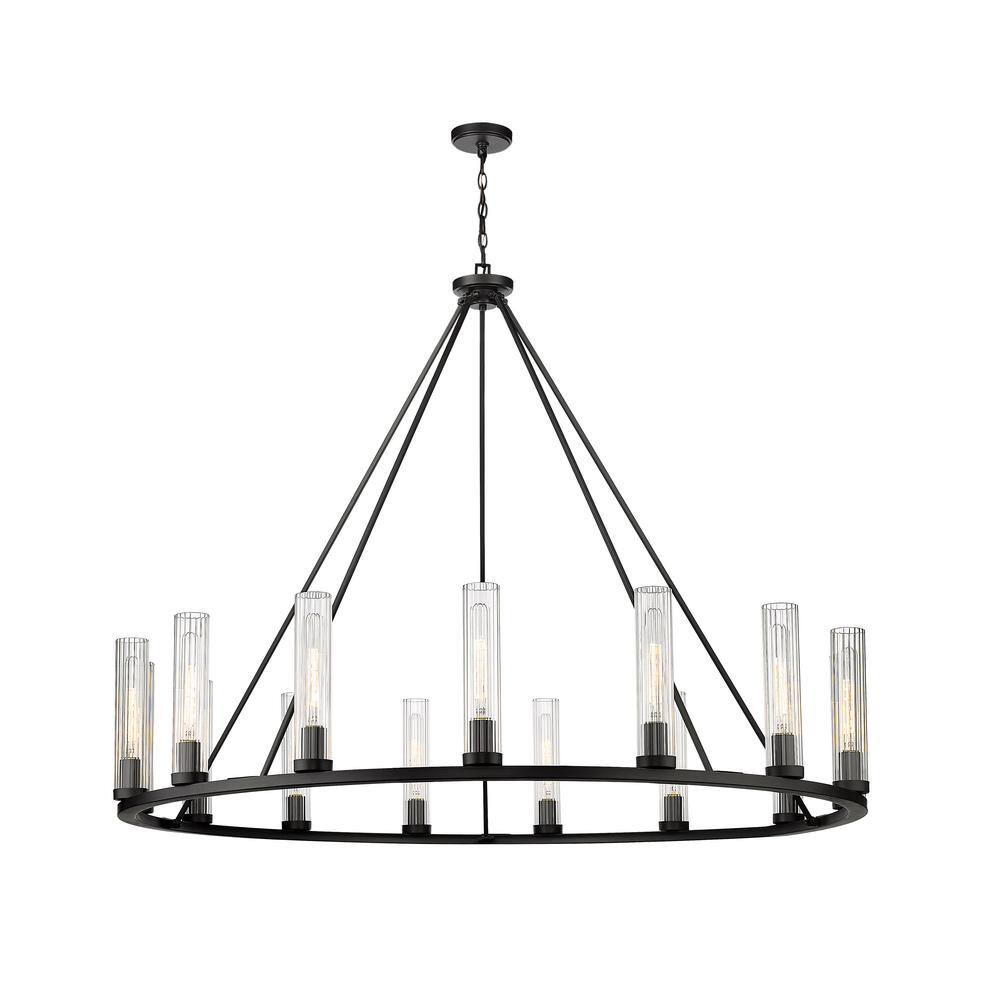 Beau 15Light Bronze Chandelier with Glass Shade 303115BRZ The Home