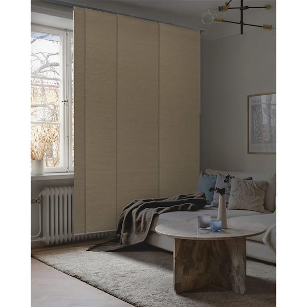Pinecone Cordless 99.99% Blackout Adjustable Sliding Window Panel Track with 23 in. Slats Up to 86 in. W x 96 in. L