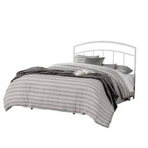 Julien White Textured Full/Queen Headboard with Bed Frame