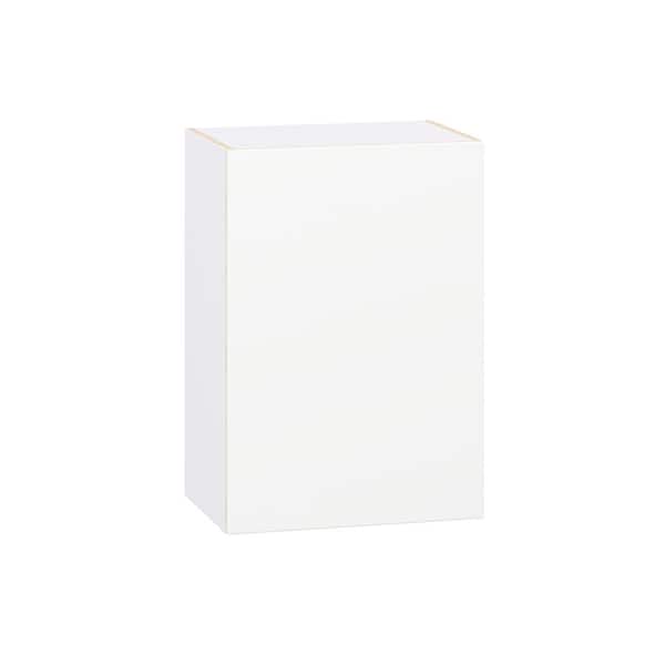 J COLLECTION Timberline 21 in. W x 14 in. D x 30 in. H Assembled Slab Wall Kitchen Cabinet in Bright White