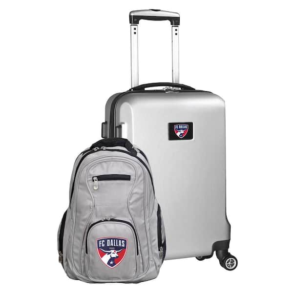 Mojo FC Dallas 21 in. Deluxe 2-Piece Backpack and Carry-on Set- Silver