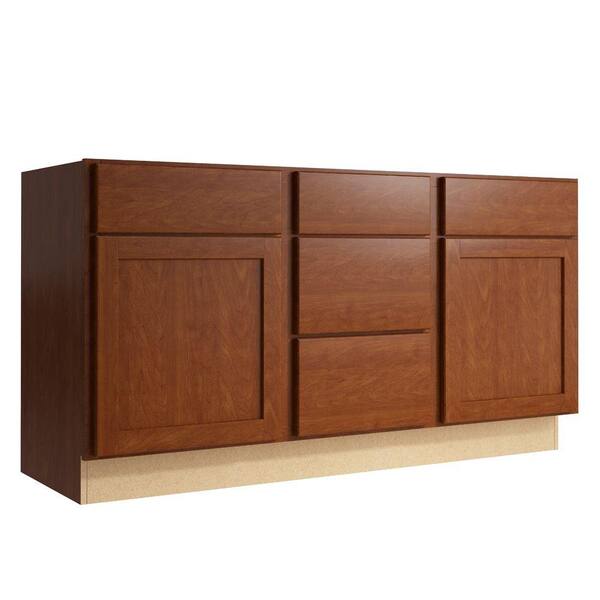 Cardell Pallini 60 in. W x 31 in. H Vanity Cabinet Only in Nutmeg