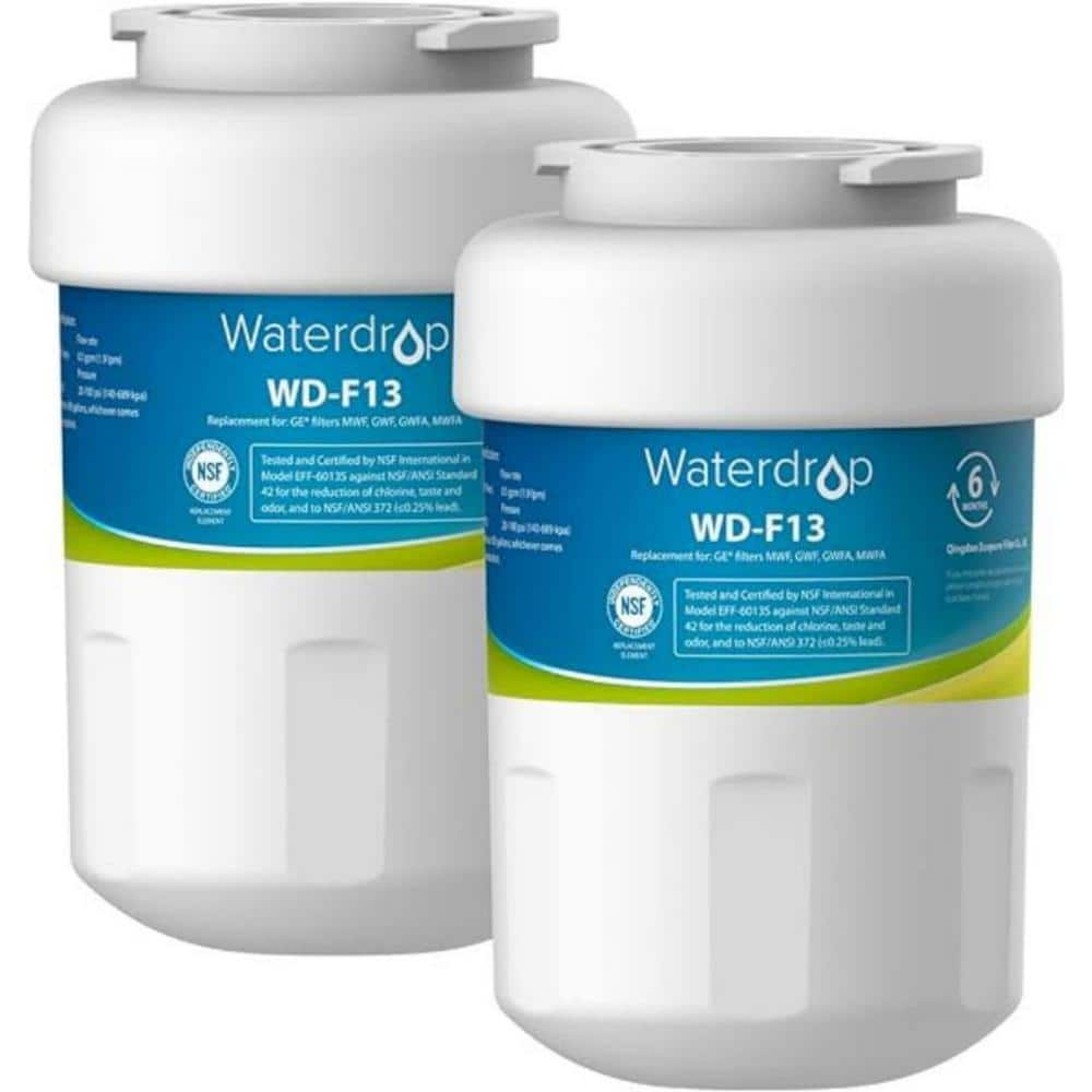 Refrigerator Water Filter Replacement For GE Smart Water MWFMWFINTMWFPMWFAKenmore 9991r-9991 (2-pack) -  Waterdrop, B-WD-MWF-2