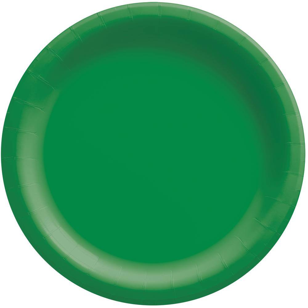 UPC 192937215135 product image for Amscan 8.5 in. Festive Green Round Paper Plates (150-Pieces) | upcitemdb.com