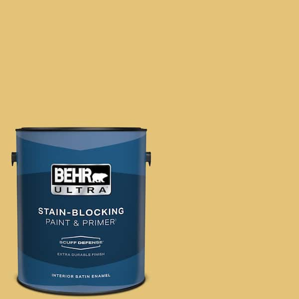 BEHR ULTRA 1 gal. #370D-5 Summer Field Extra Durable Satin Enamel Interior Paint & Primer