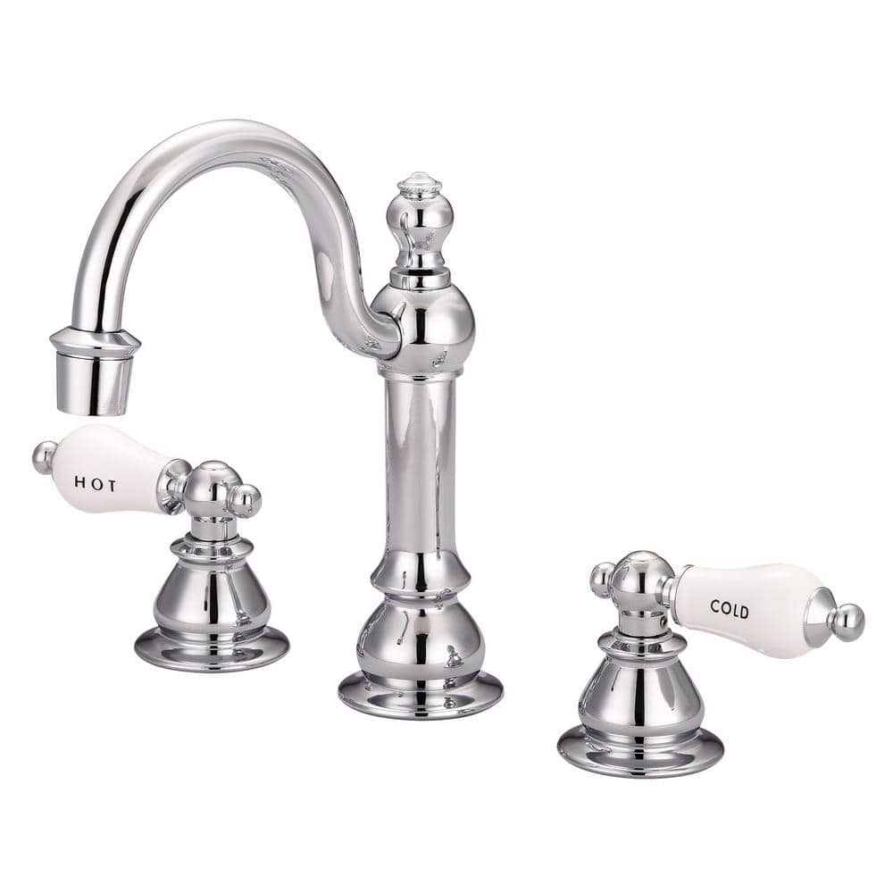 Classic Chrome Widespread Lavatory Faucet with Pop-Up Drain