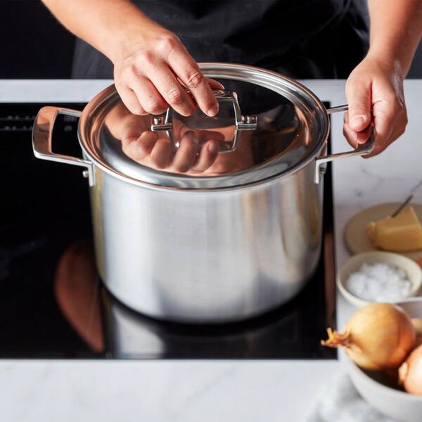 Essential 5-ply 8-qt. Stainless Steel Stock Pot with Lid 1015796