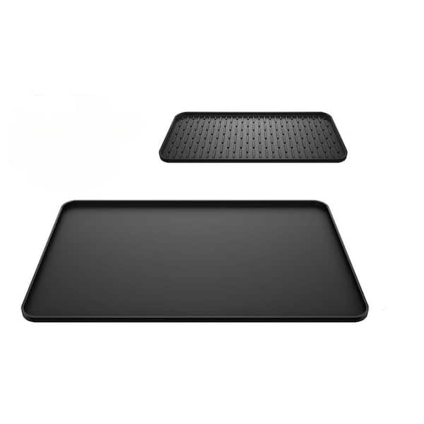 16in.Lx24in.W Silicone Coffee Maker Mat w/ Detachable Drying Mat,Non-Slip Heat Resistant Spill Protection for Countertop