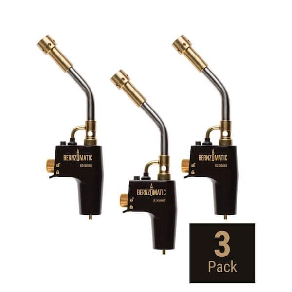 Bernzomatic DuraCast Wide Surface Torch with Instant Start/Stop Ignition Compatible with MAP-Pro Gas and Propane Gas (3-Pack)