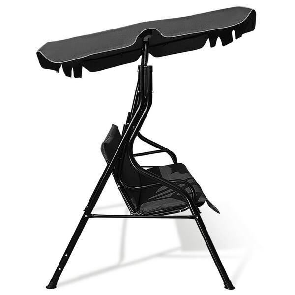 HONEY JOY 4.2 ft. Free Standing 3-Seats Outdoor Glider