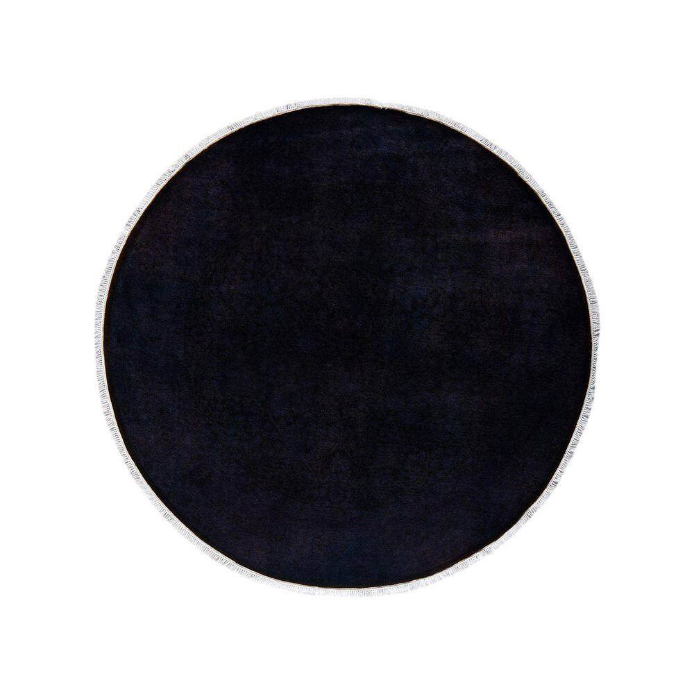 Overdyed Black 5 ft. x 5 ft. Solid Wool Indoor Area Rug price history on PriceWatchPro