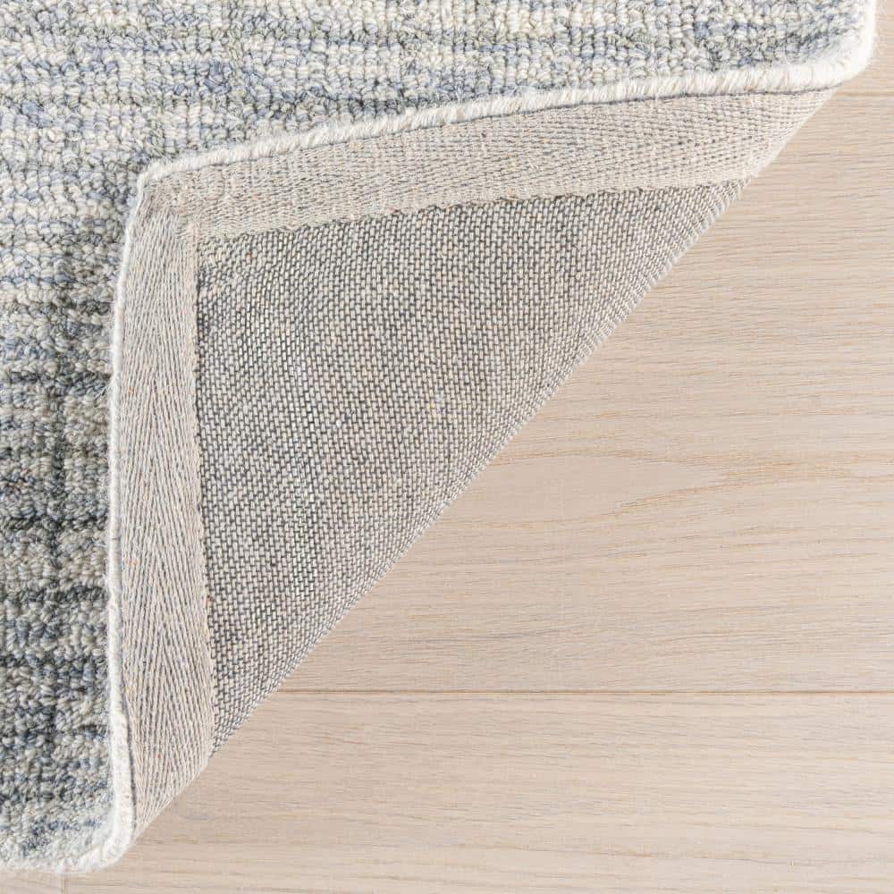 Melrose Light Blue & Grey Hand-Tufted Wool 4' x 6' Area Rug