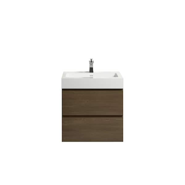  COZIMAX Vanity Soul 24 Floating Bathroom Vanity and Cultured  Marble Sink with Soft Close Door (Blue) : Tools & Home Improvement