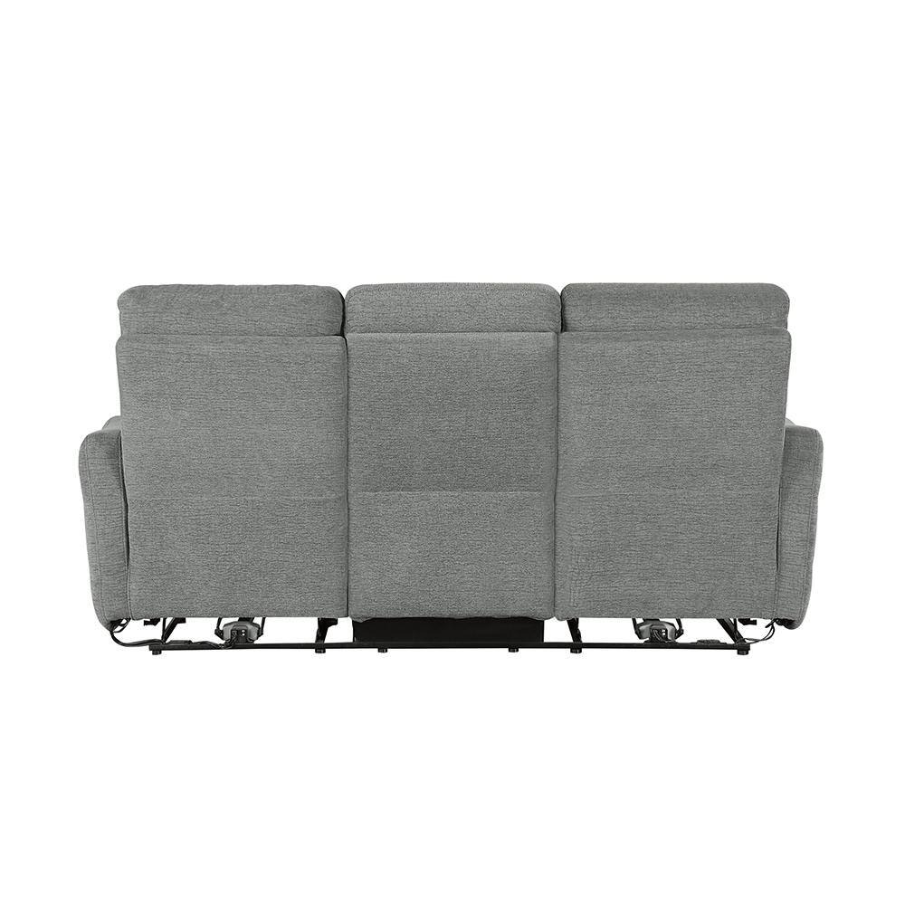 Gray Fabric Lawson Reclining Sofa with Wood Frame