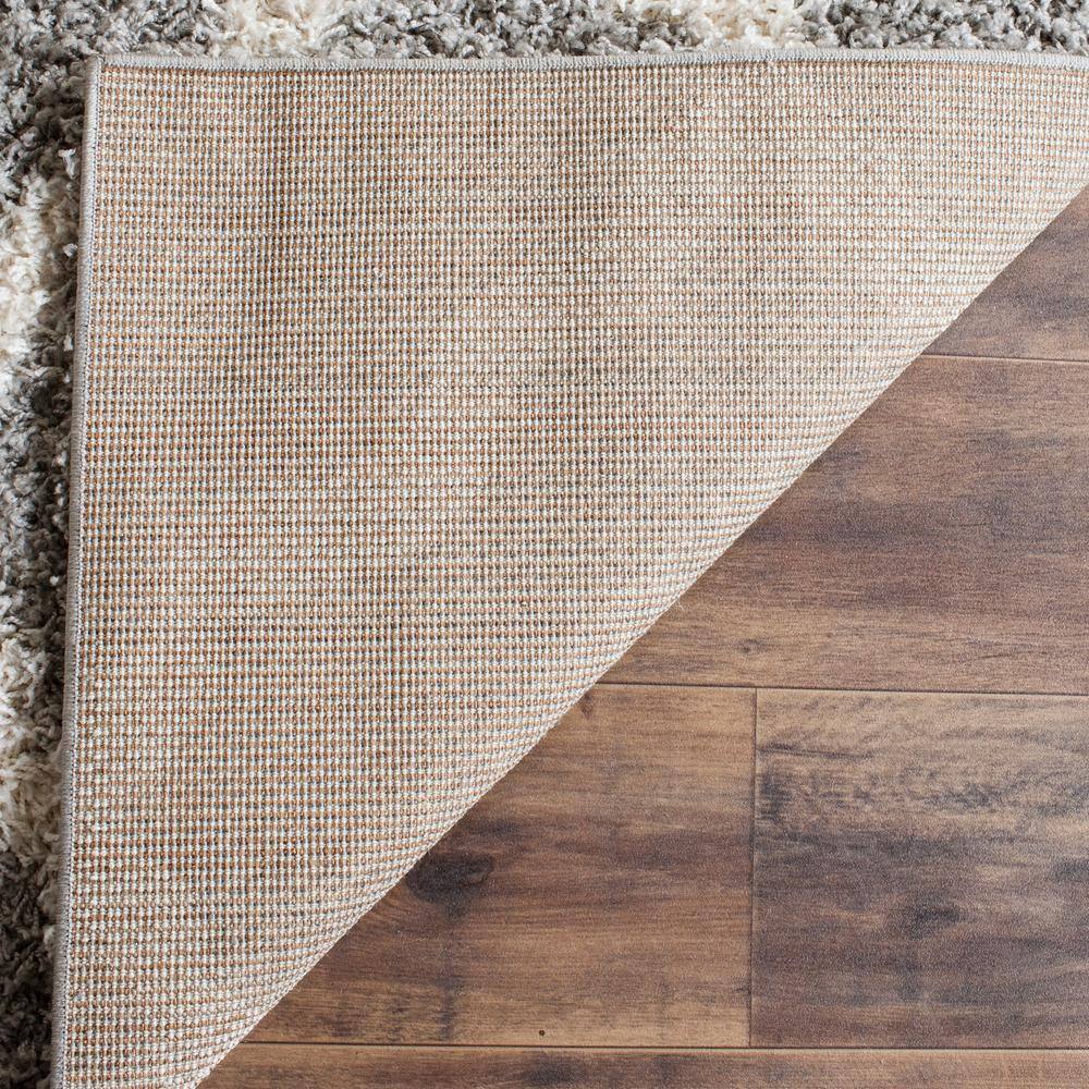Grey and Ivory High Pile Shag Area Rug, 10' x 14'