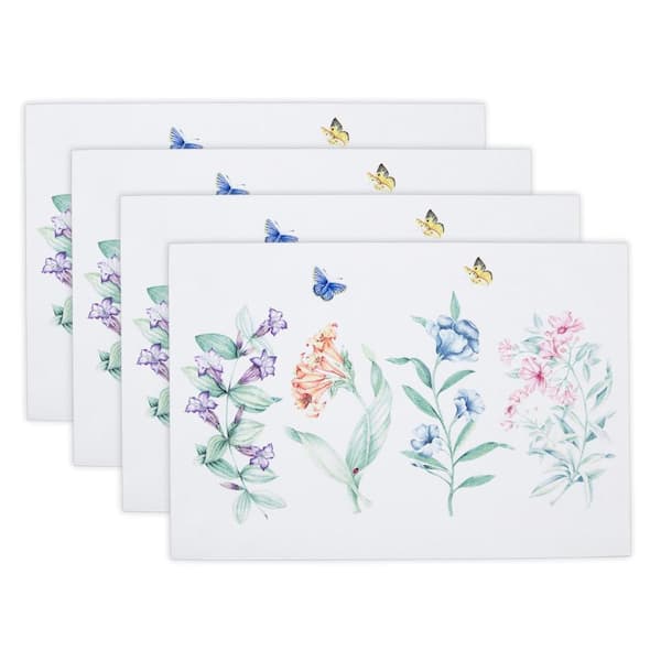 Butterfly Meadow Garden Placemats, Set of 4, Multicolor - 13"W x 19"L
