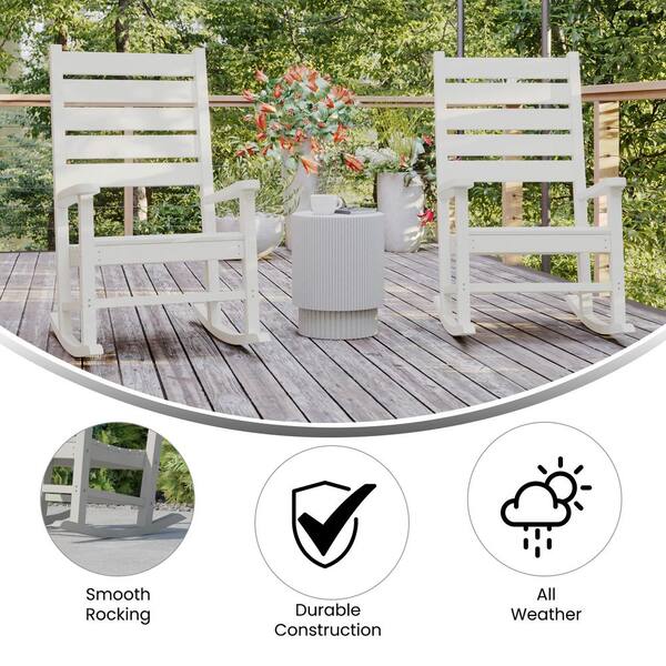 White plastic discount garden furniture set