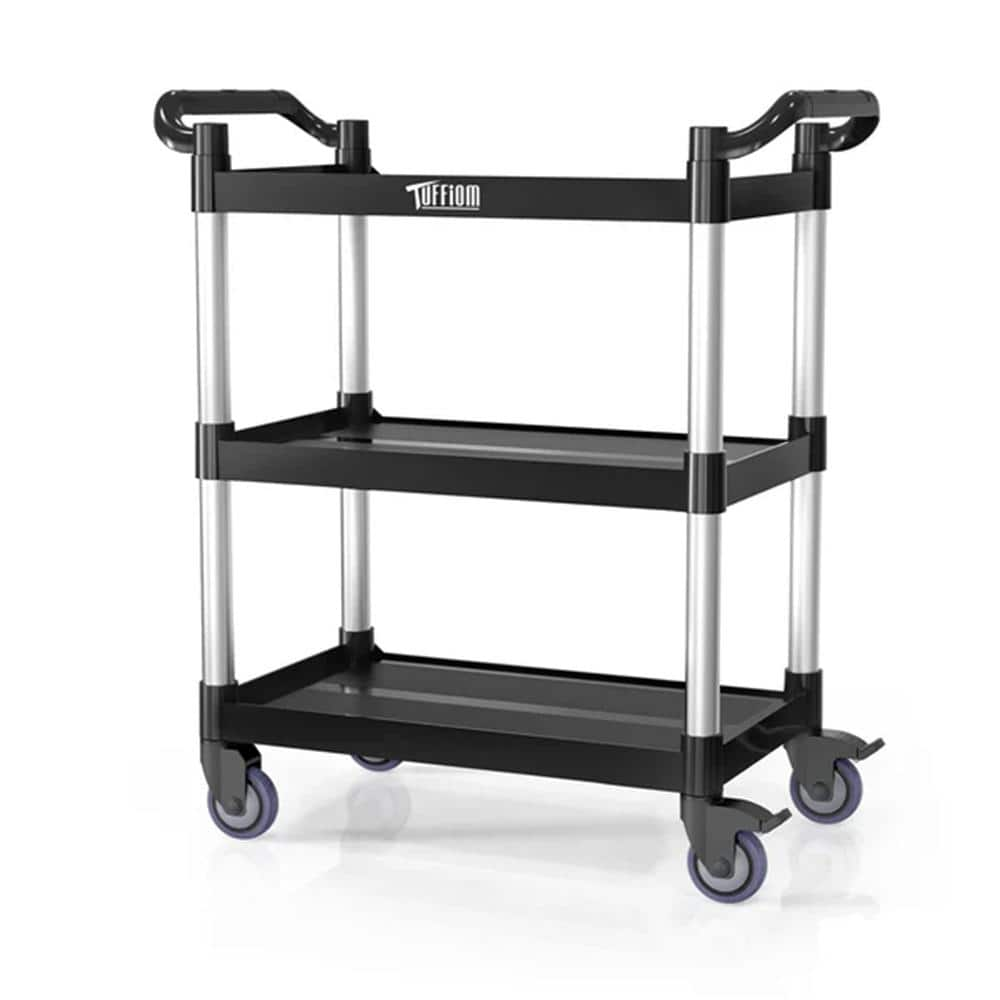 Karl home 3 Tier Medium 390 lbs. Capacity Plastic Utility Cart with ...