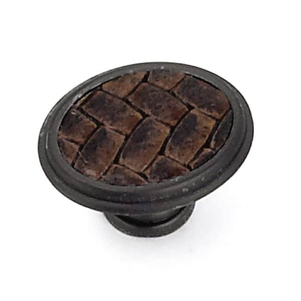 Laurey 1-5/8 in. Oil Rubbed Bronze/Brown Oval Cabinet Knob