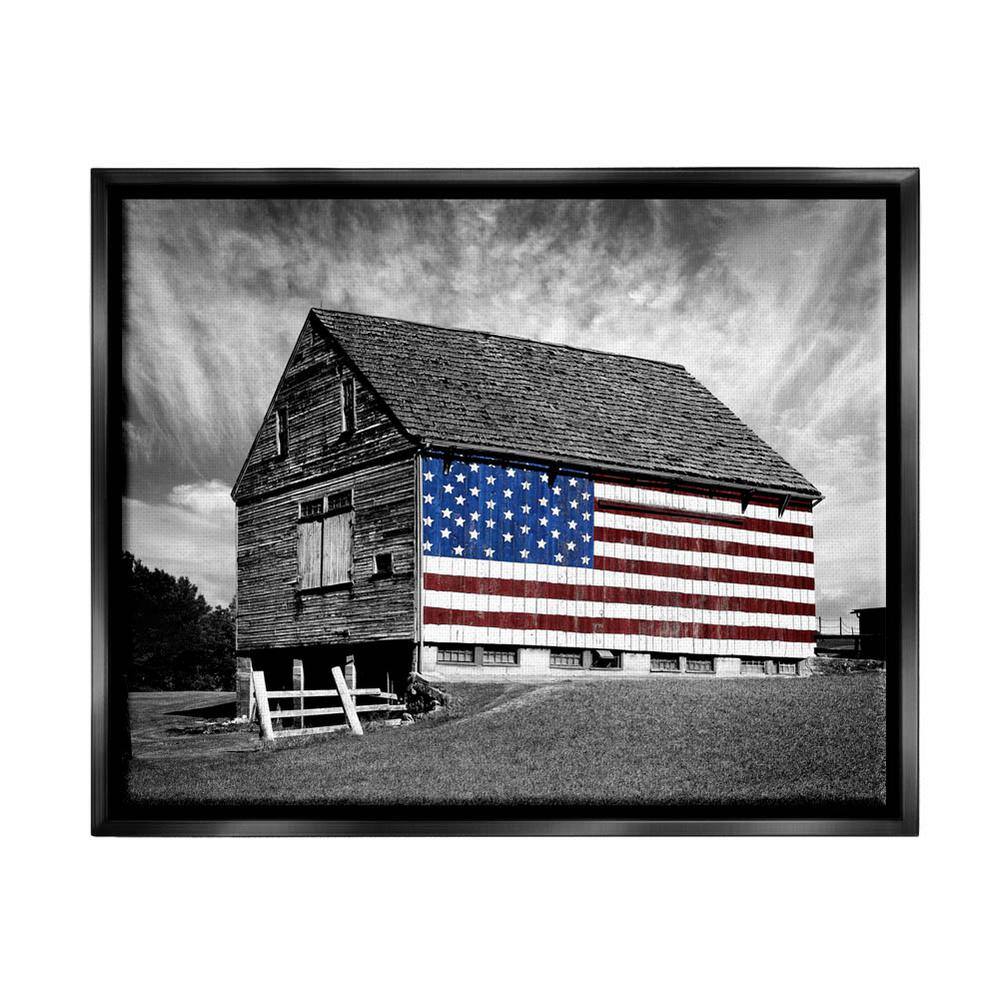 The Stupell Home Decor Collection Black and White Farmhouse Barn